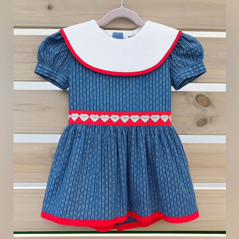Vintage Nancy Lee Girls Dress – Size 5 – Made in USA